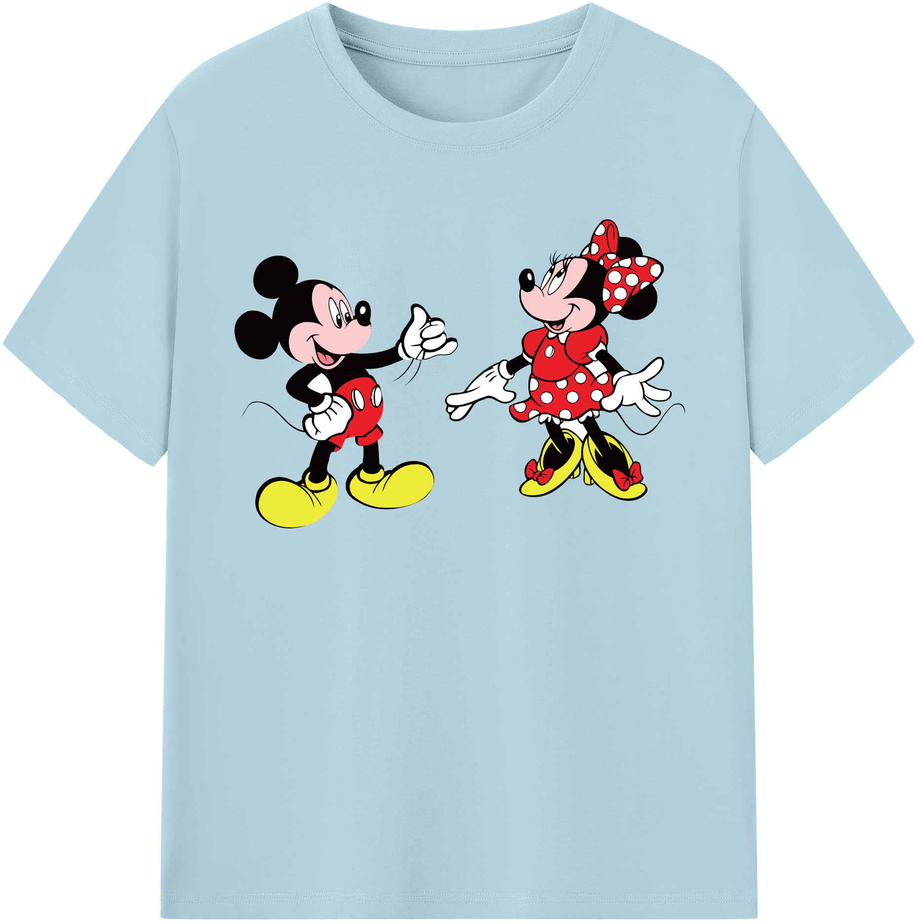（画像用） ミッキーマウス Mickey Mouse 綿100％半袖Tシャツ（フロントプリント）